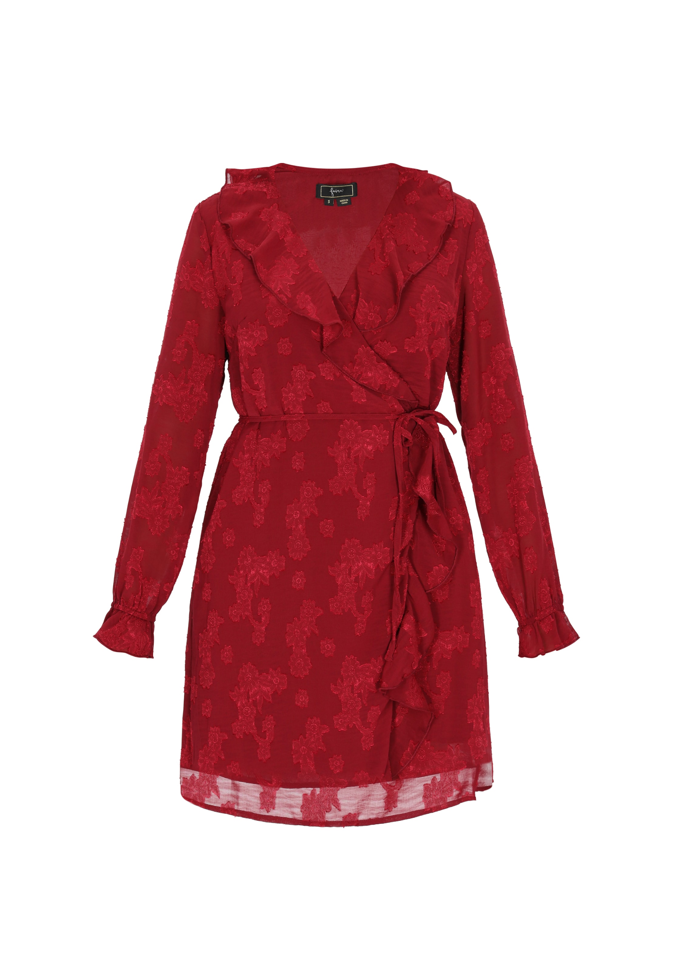 Robe de cocktail faina en rouge : devant
