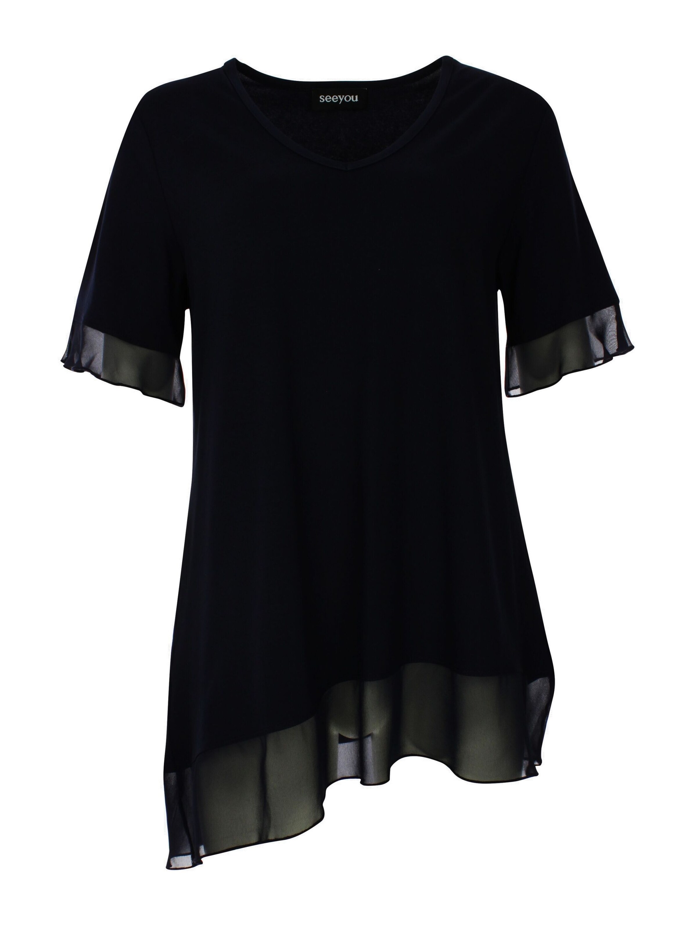 SEEYOU BY BIGGI M. Tunika in Schwarz: Vorderseite