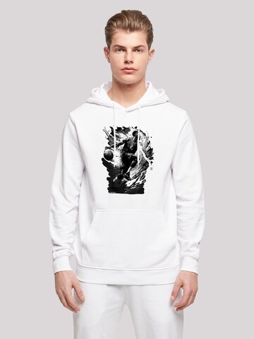 F4NT4STIC Sweatshirt 'Basketball Splash Sport' in Wit: voorkant