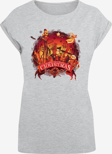 ABSOLUTE CULT T-shirt 'The Nightmare Before Christmas - Scary Christmas' en jaune / gris chiné / rouge feu / noir, Vue avec produit