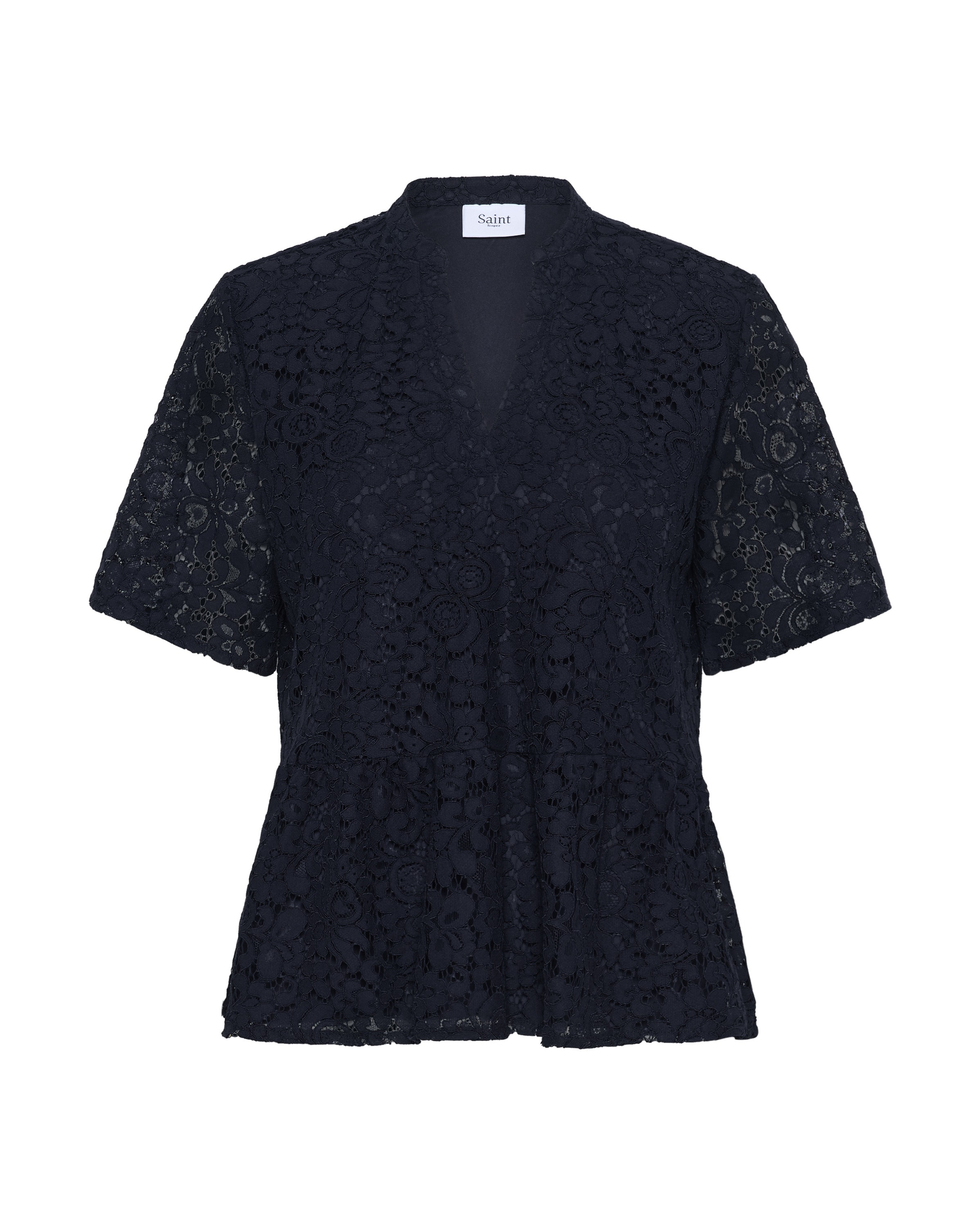 SAINT TROPEZ Bluse i blå: forside