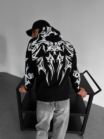 Sweat-shirt 'Oversize Mafia Tribal Hoodie - Black' Kleidermafia en noir
