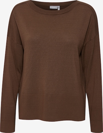 Fransa Sweater 'ALMA' in Brown: front