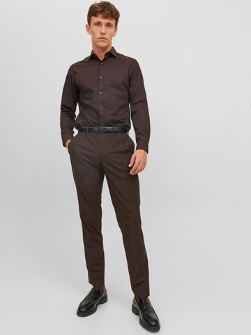 JACK & JONES Slimfit Spodnie w kant 'Solaris' w kolorze brązowy