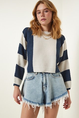 Pull-over Happiness İstanbul en bleu : devant