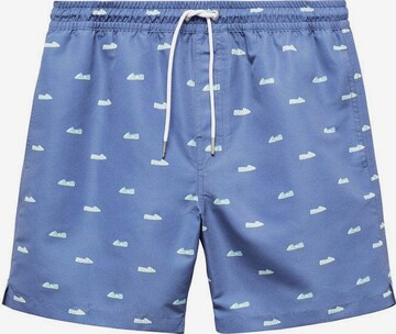 MANGO MAN Swim Trunks 'Alpargat' in Blue: front