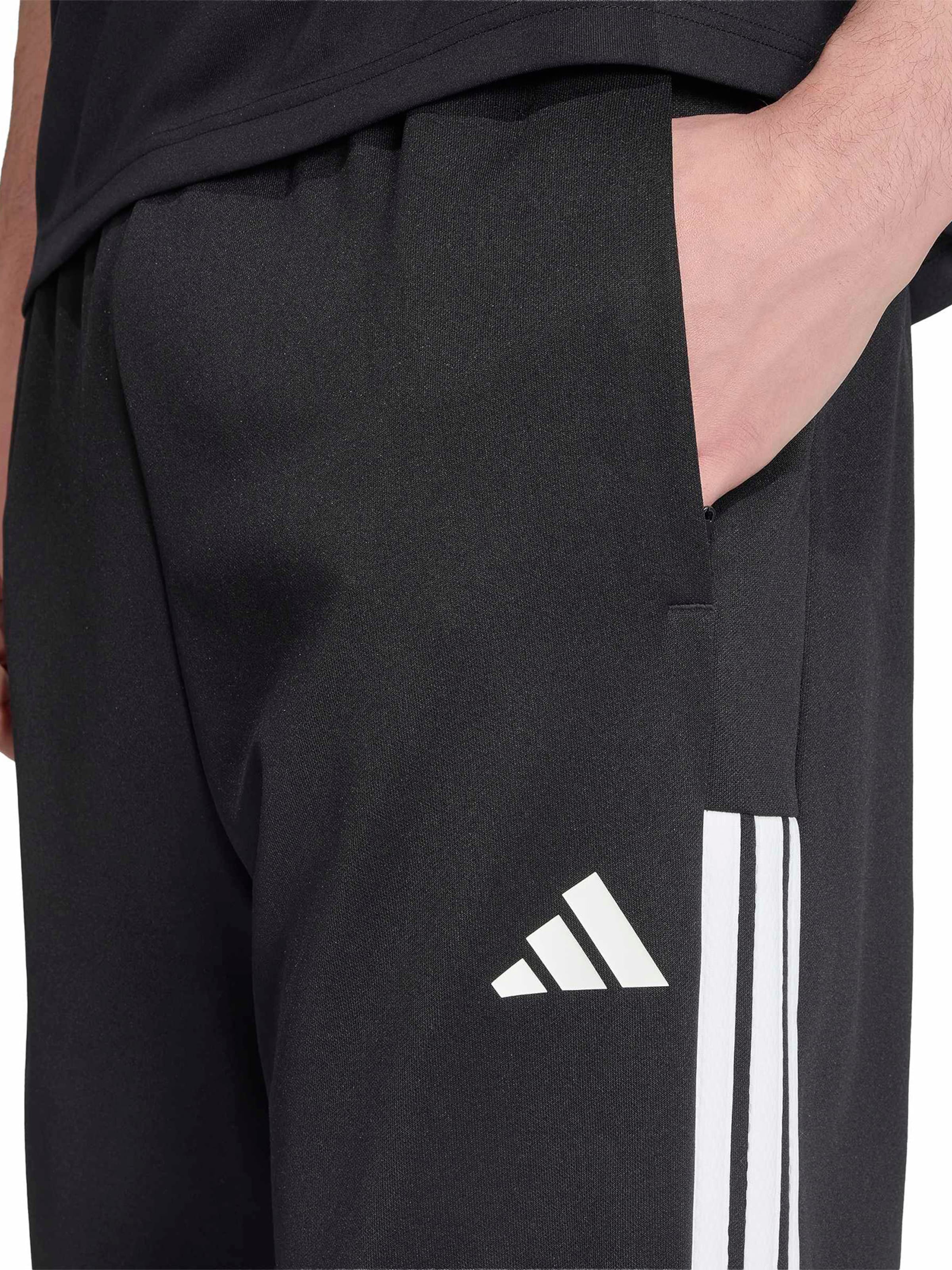 ADIDAS SPORTSWEARWide Leg/ Široke nogavice Sportske hlače 'TIRO OH' - crna boja