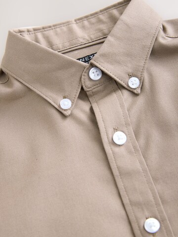 Next Regular fit Button up shirt in Beige