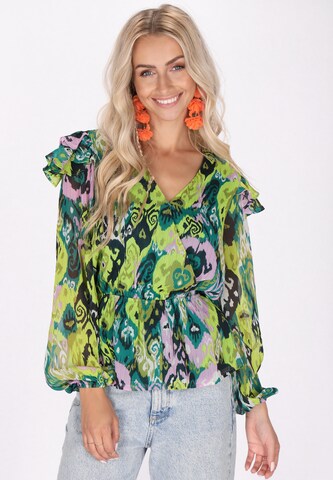 Camicia da donna di IZIA in verde: frontale