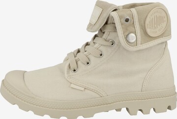 Palladium Lace-Up Ankle Boots 'Baggy' in Beige