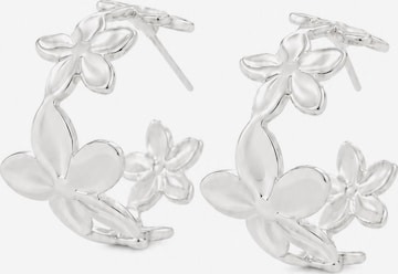 Hey Happiness Ohrringe 'Bloom Flower Hoop' in Silber: Vorderseite