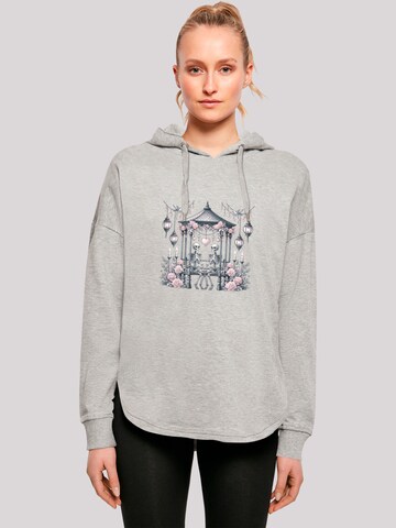 Sweat-shirt 'Skelett Paar Valentinstag' F4NT4STIC en gris : devant