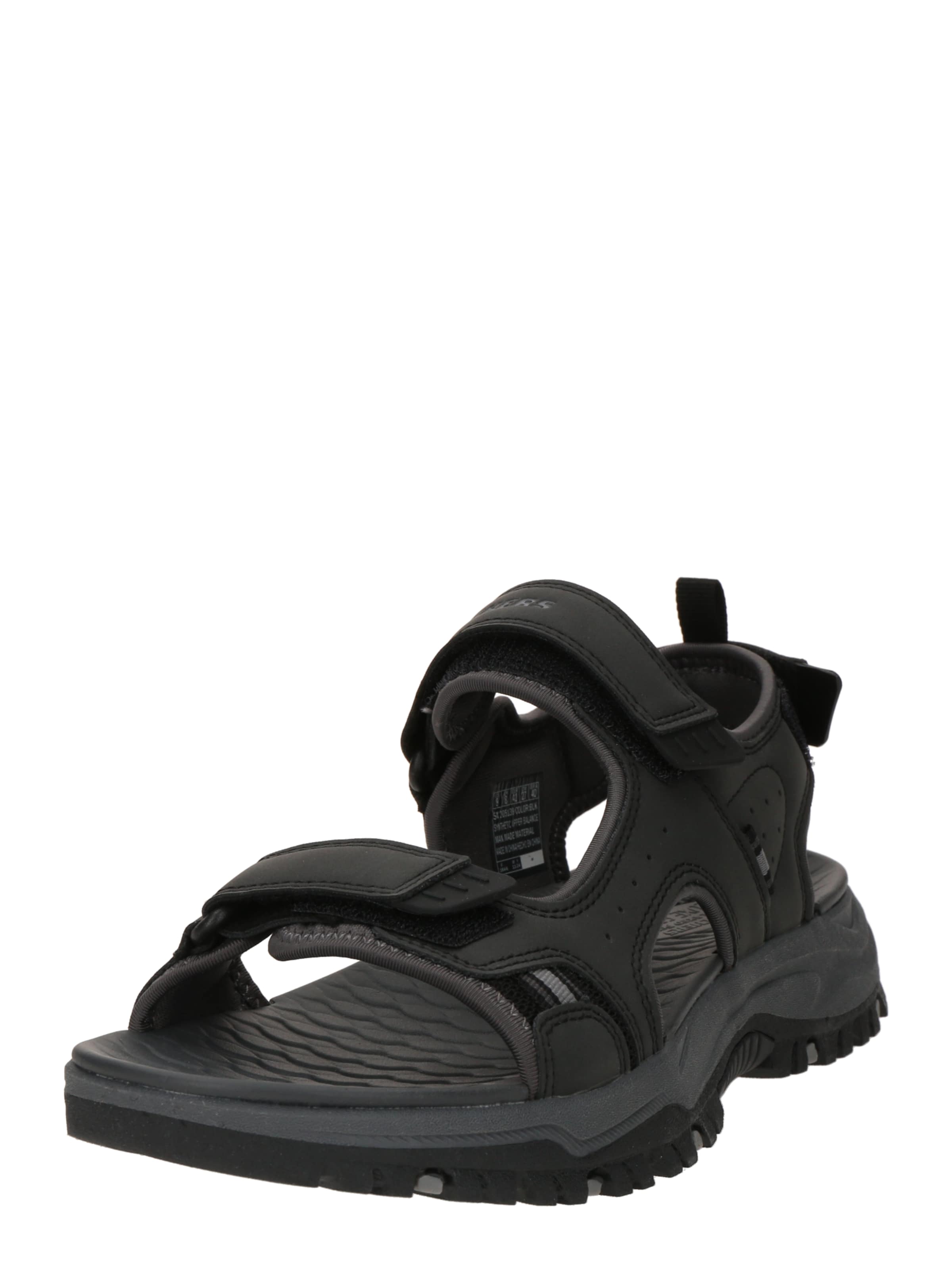 SKECHERS Sandały trekkingowe 'PREWITT - RIGDON' w kolorze czarny: przód