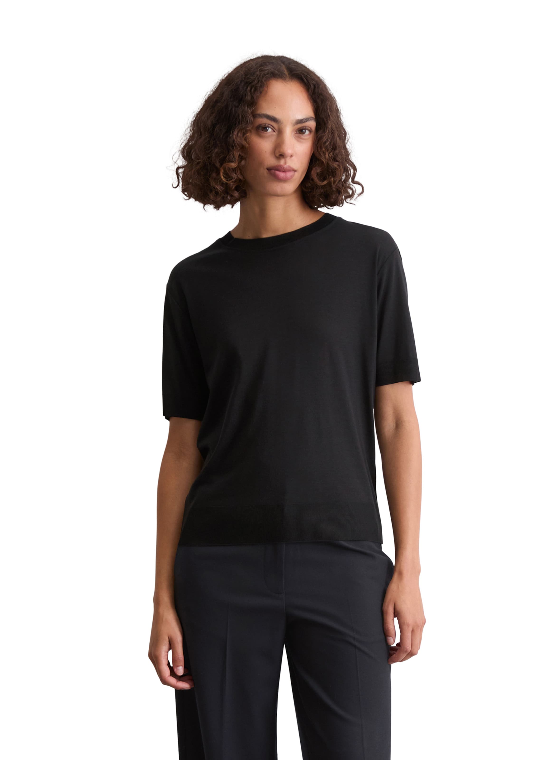 Marc O'Polo T-Shirt in Schwarz: Vorderseite