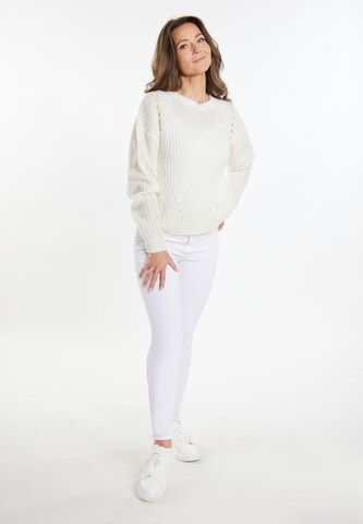 usha WHITE LABEL Пуловер в бяло
