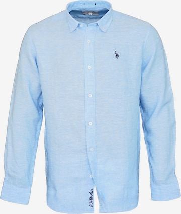 U.S. POLO ASSN. Overhemd in Blauw: voorkant