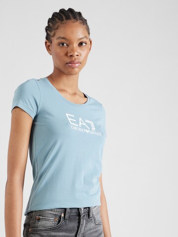 EA7 Emporio Armani T-shirt 'Shiny' i blå