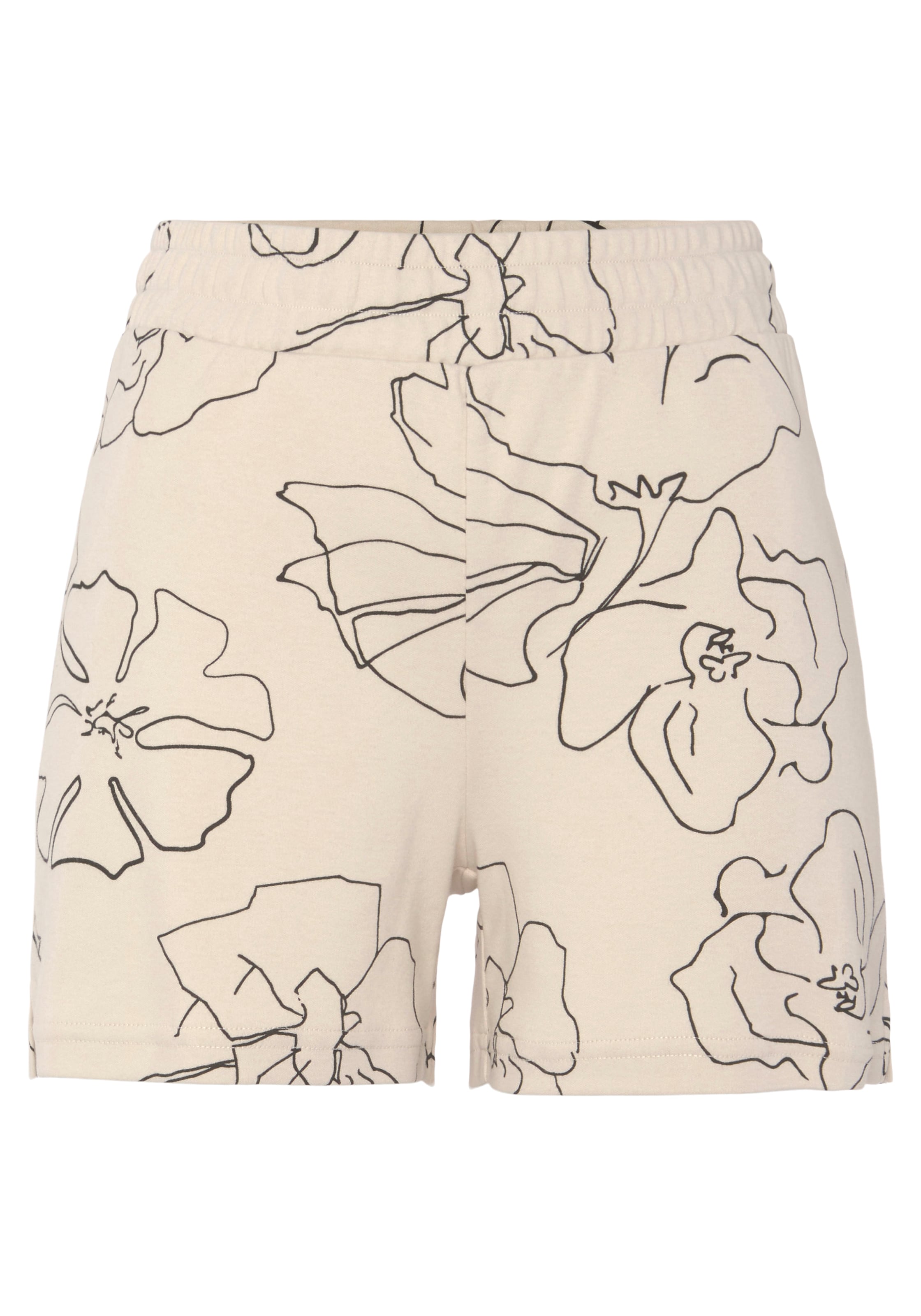 LASCANA regular Παντελόνι πιτζάμας σε μπεζ: μπροστά