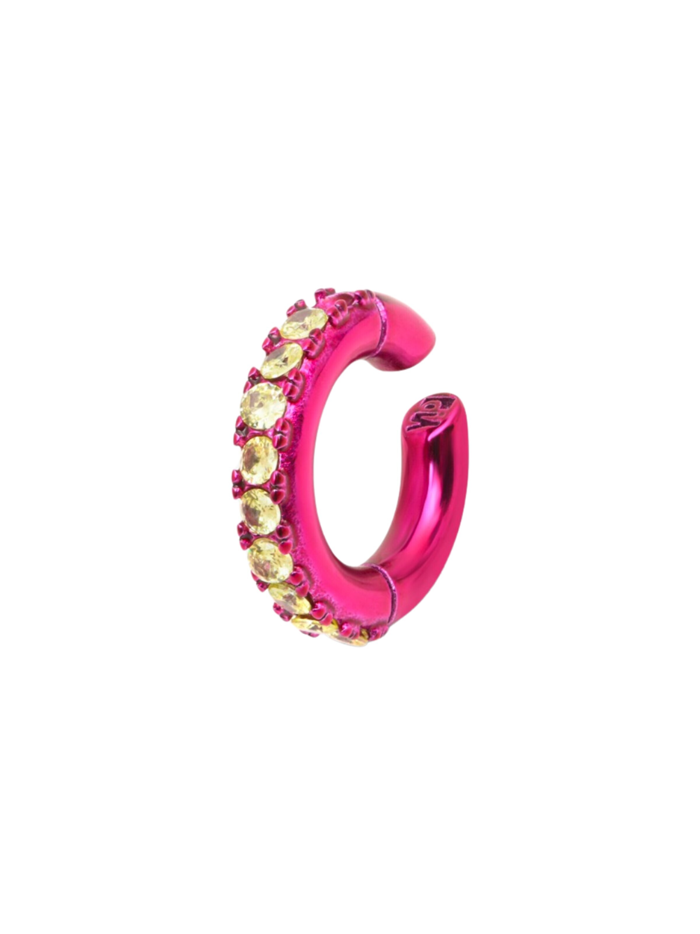 Boucles d'oreilles 'Ear cuff Abi L LP' YParis en rose : devant