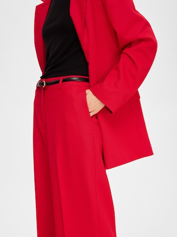 SELECTED FEMME Wide leg Pleated Pants 'Eliana' in Red