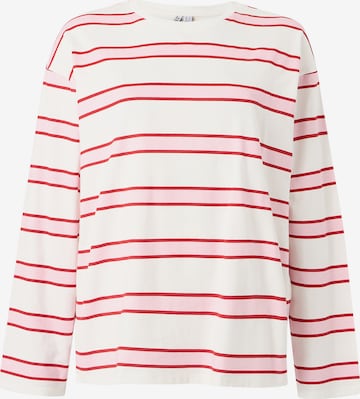 PIECES T-shirt 'PCMila' i vit: framsida