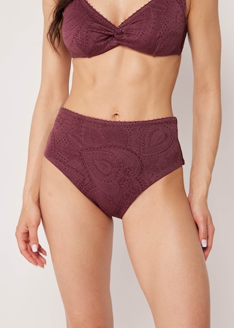 CALZEDONIA Bikini Bottoms 'Precious Jacquard' in Red: front