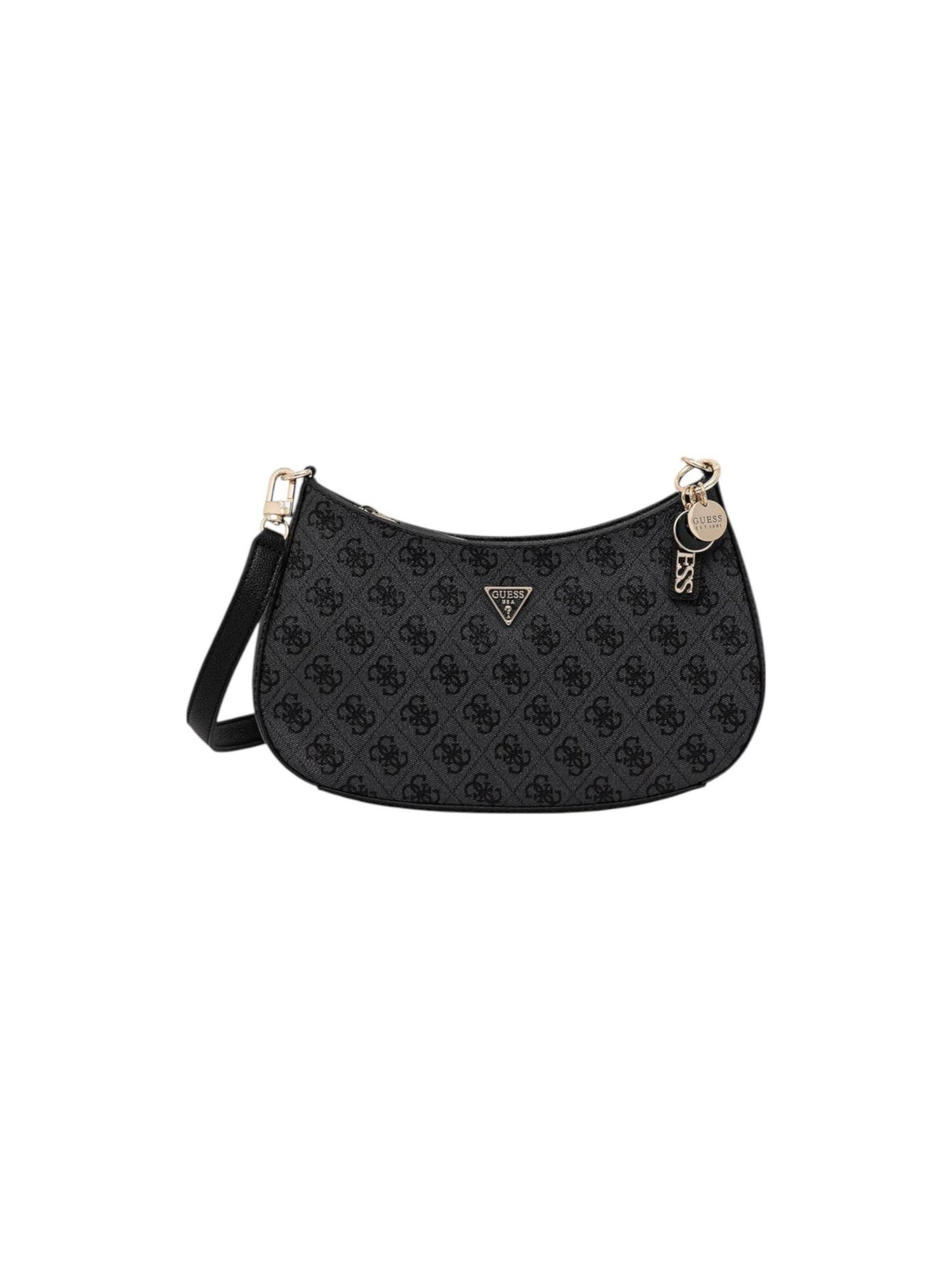 GUESS Schoudertas 'NOELLE II TOP ZIP SHOULDER BAG HWBG96 72180' in Grijs: voorkant