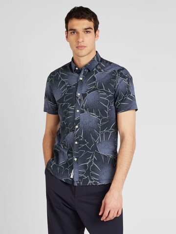 GARCIA Regular fit Button Up Shirt in Blue: front