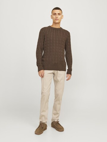 JACK & JONES Slimfit Hose 'JJIMarco JJDave' in Grau