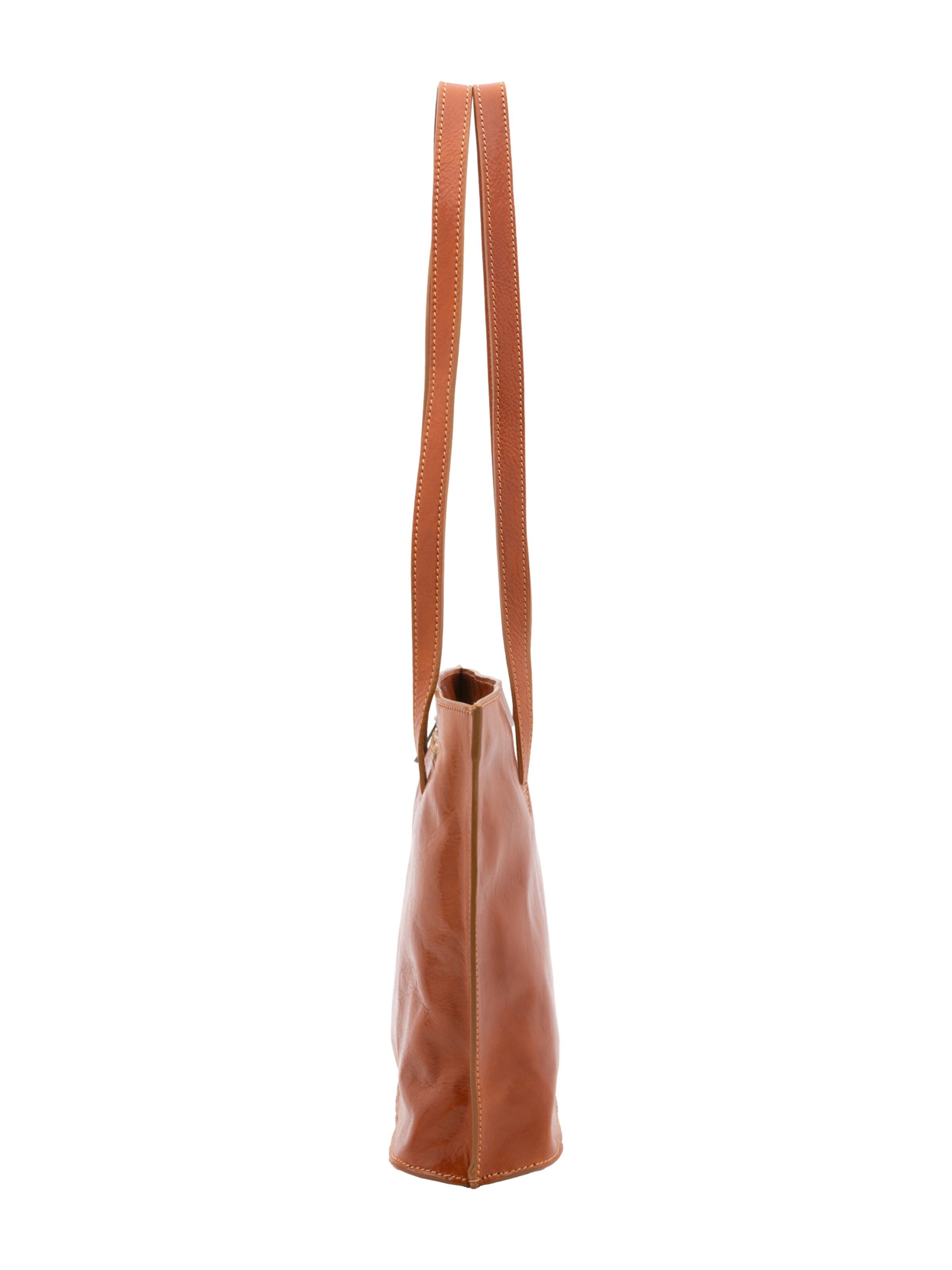 Borsa a spalla 'Borsa a Spalla Donna Pelle Vacchetta - Chiusura Zip Made in Italy' di I Fratelli in beige
