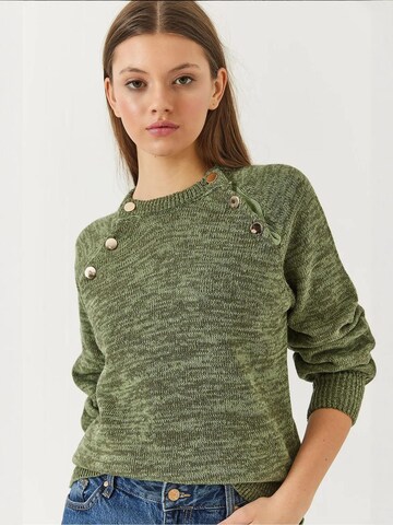 Bianco Lucci Trui in Groen: voorkant