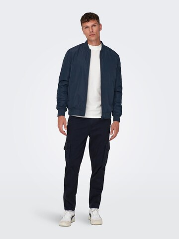 Only & Sons Between-season jacket 'Joshua' in Blue