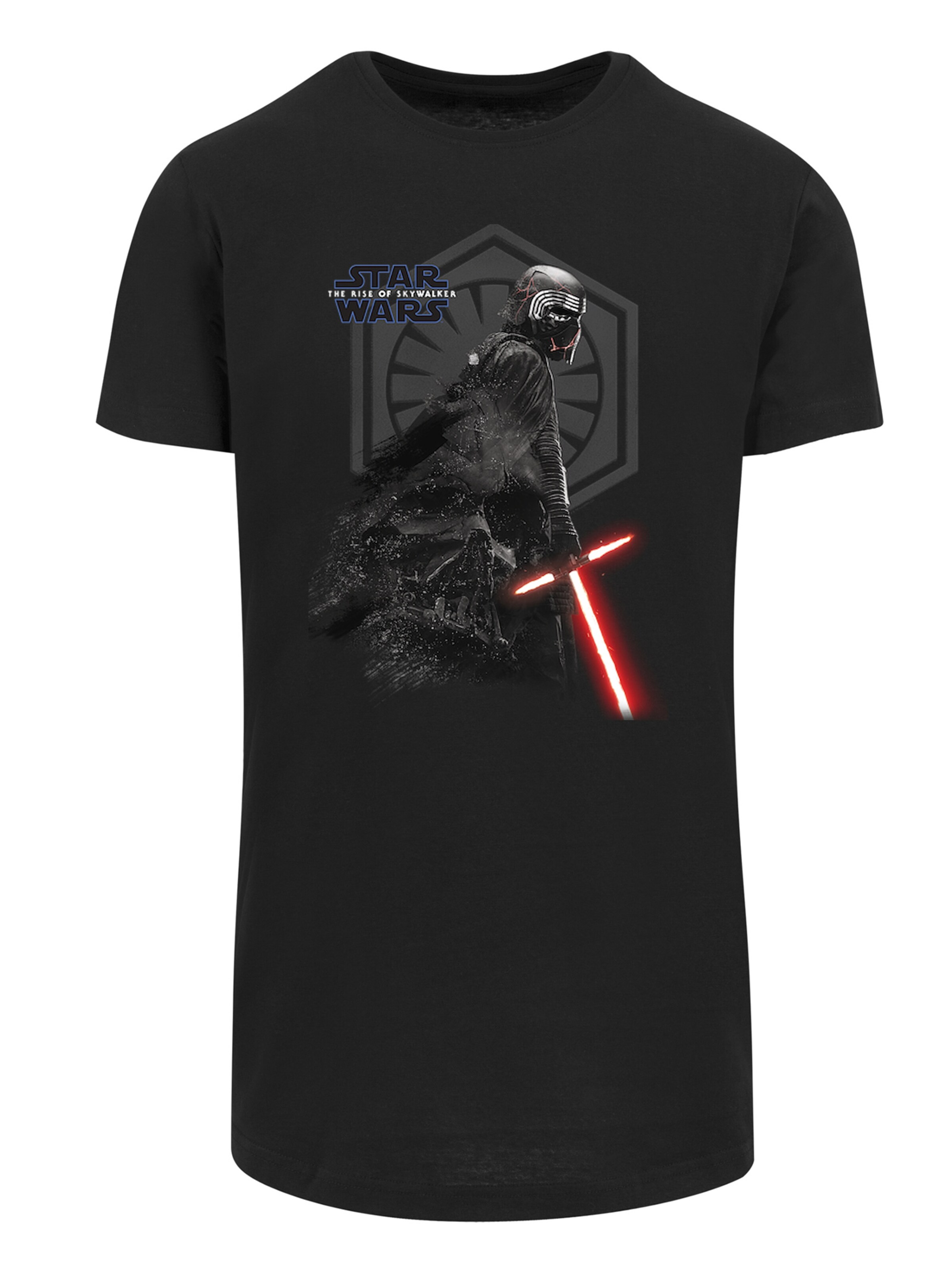 F4NT4STIC Shirt 'Star Wars The Rise Of Skywalker Kylo Ren Vader' in Zwart: voorkant