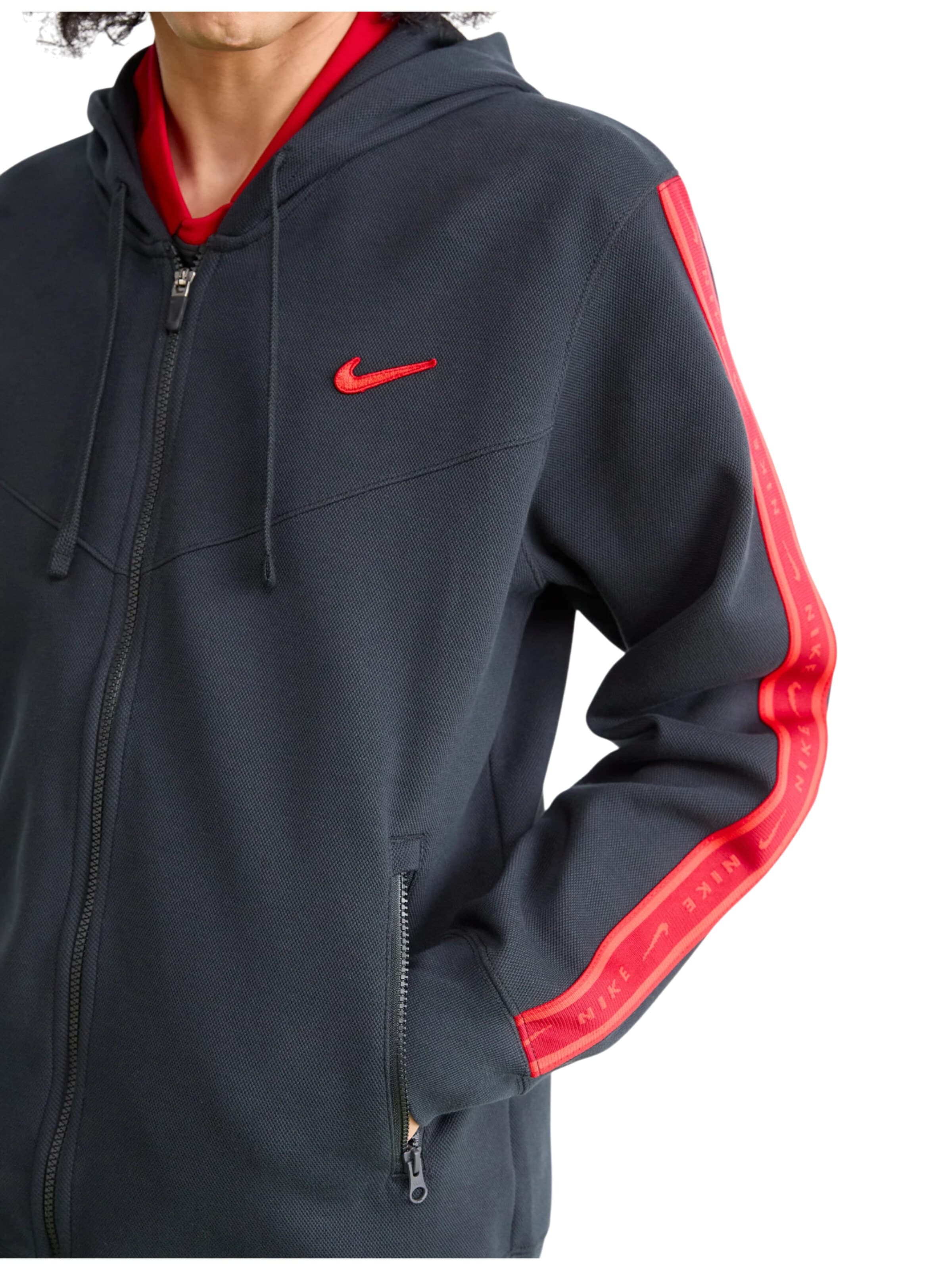 NIKE Sweatvest in Zwart: voorkant