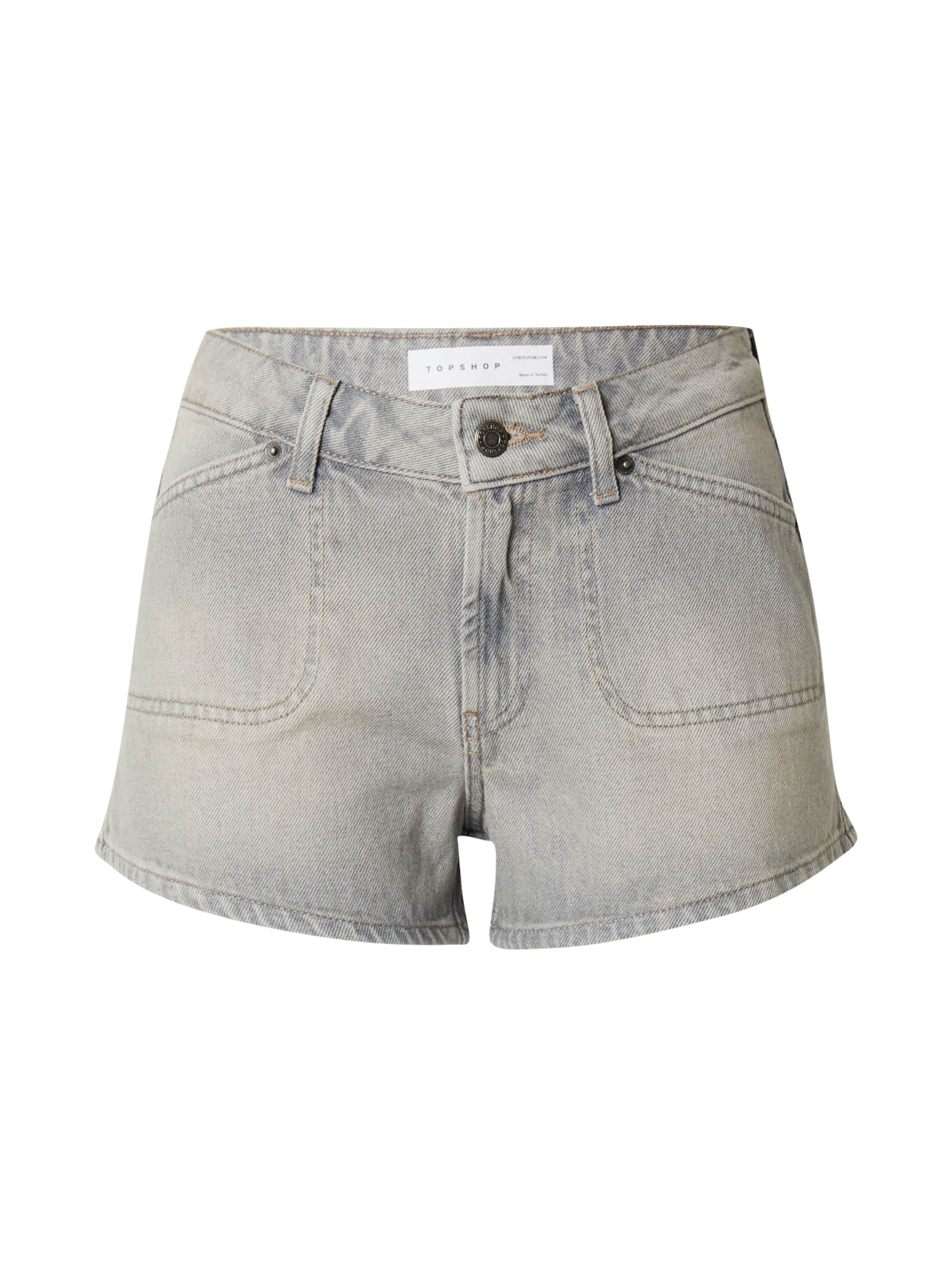 TOPSHOP Shorts in grey denim, Produktansicht