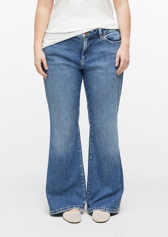 évasé Jean QS en bleu : devant