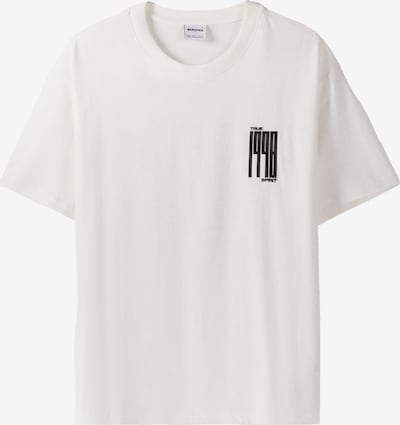 Bershka T-Shirt in grau / schwarz / offwhite, Produktansicht