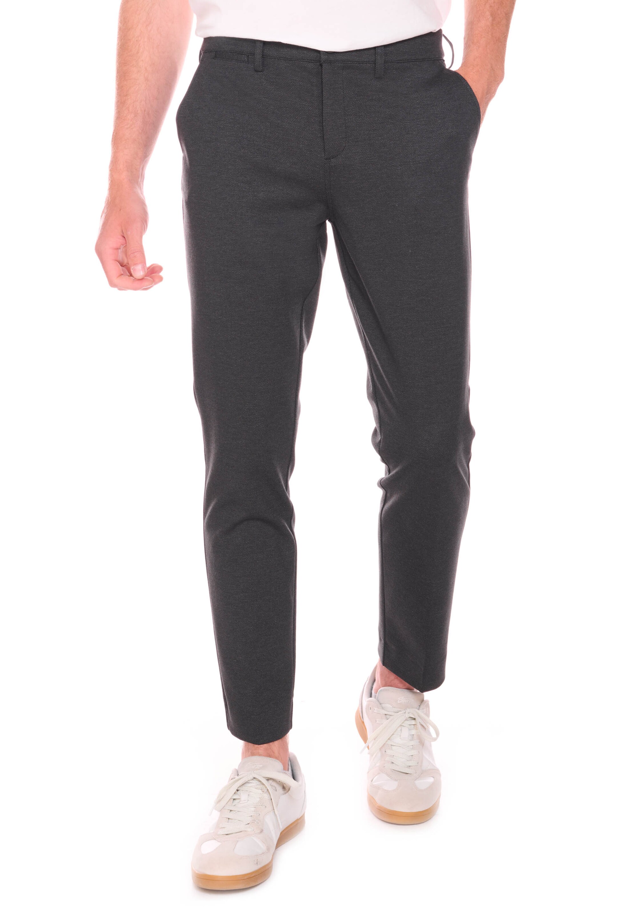 Regular Pantalon 'Loti' Le Temps Des Cerises en gris : devant