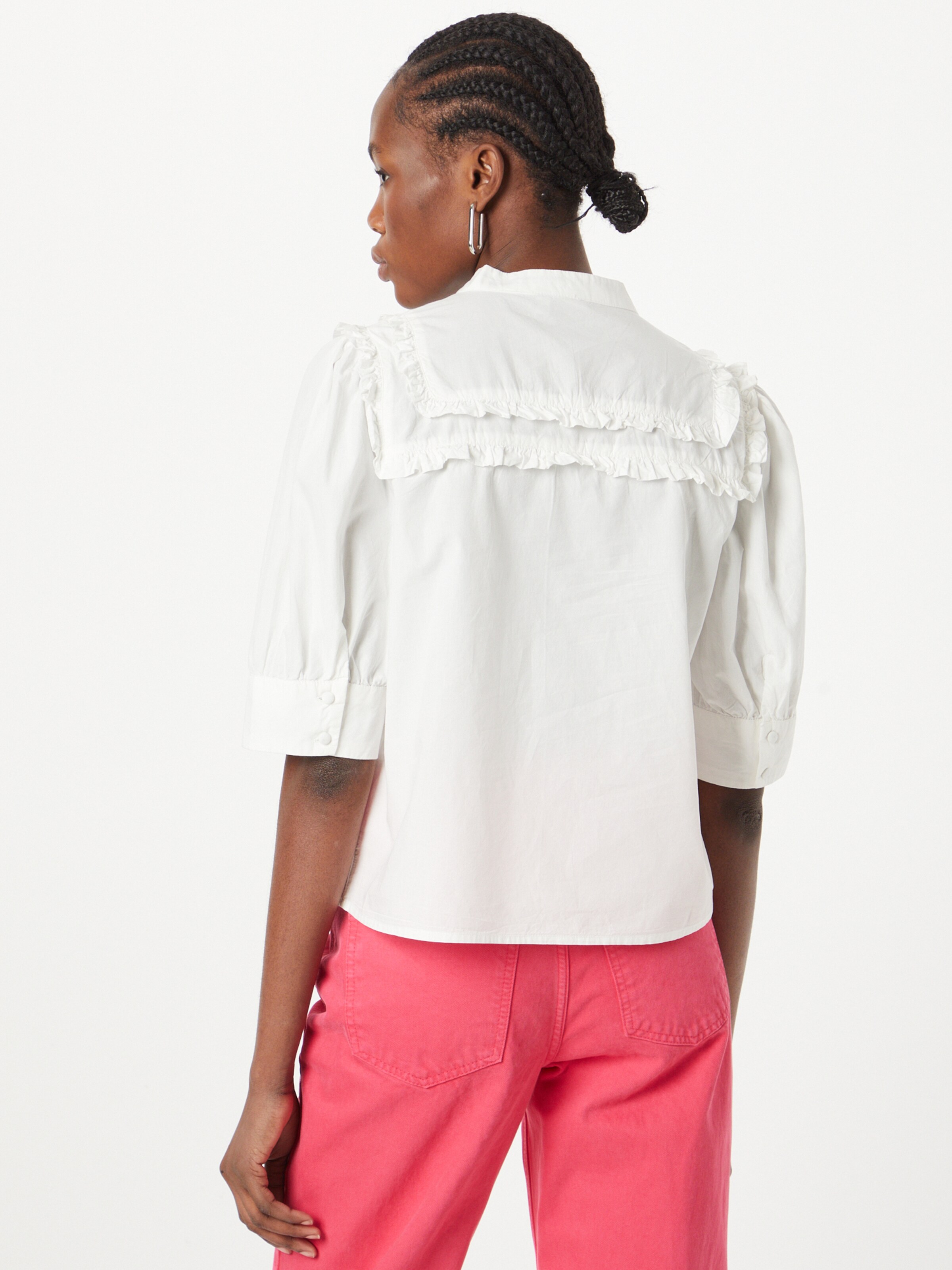 Frauen Blusen & Tuniken ICHI Bluse 'FLETA' in Offwhite - HL30697 Frauen Blusen & Tuniken ICHI Bluse 'FLETA' in Offwhite - HL30697