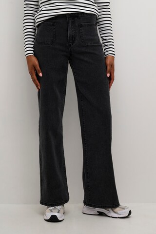 Kaffe Wide Leg Jeans 'Karla' in Schwarz