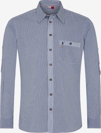 SPIETH & WENSKY Trachtenhemd 'Dorf' in blau / weiß, Produktansicht