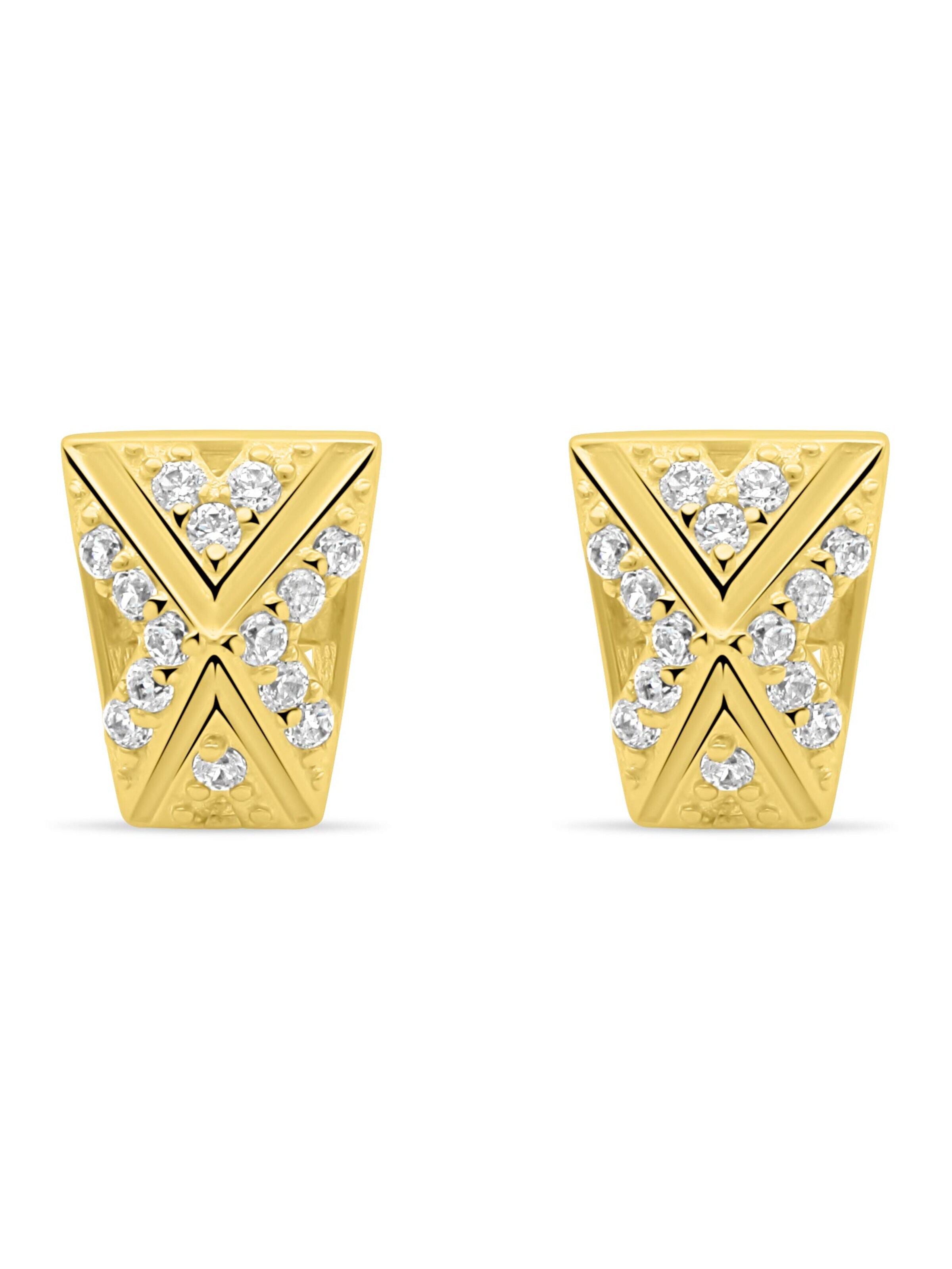 Tony Fein Earrings 'Trapez' in Gold: front