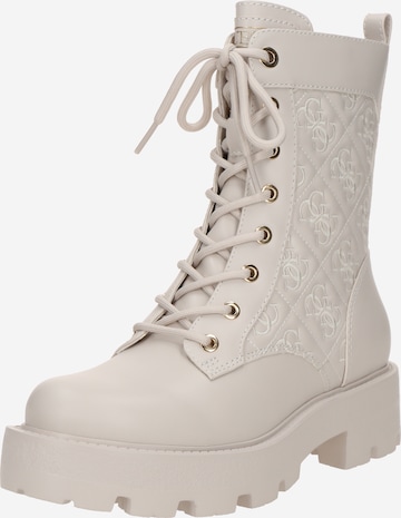 Stivaletto stringato 'YANCEE' di GUESS in bianco: frontale