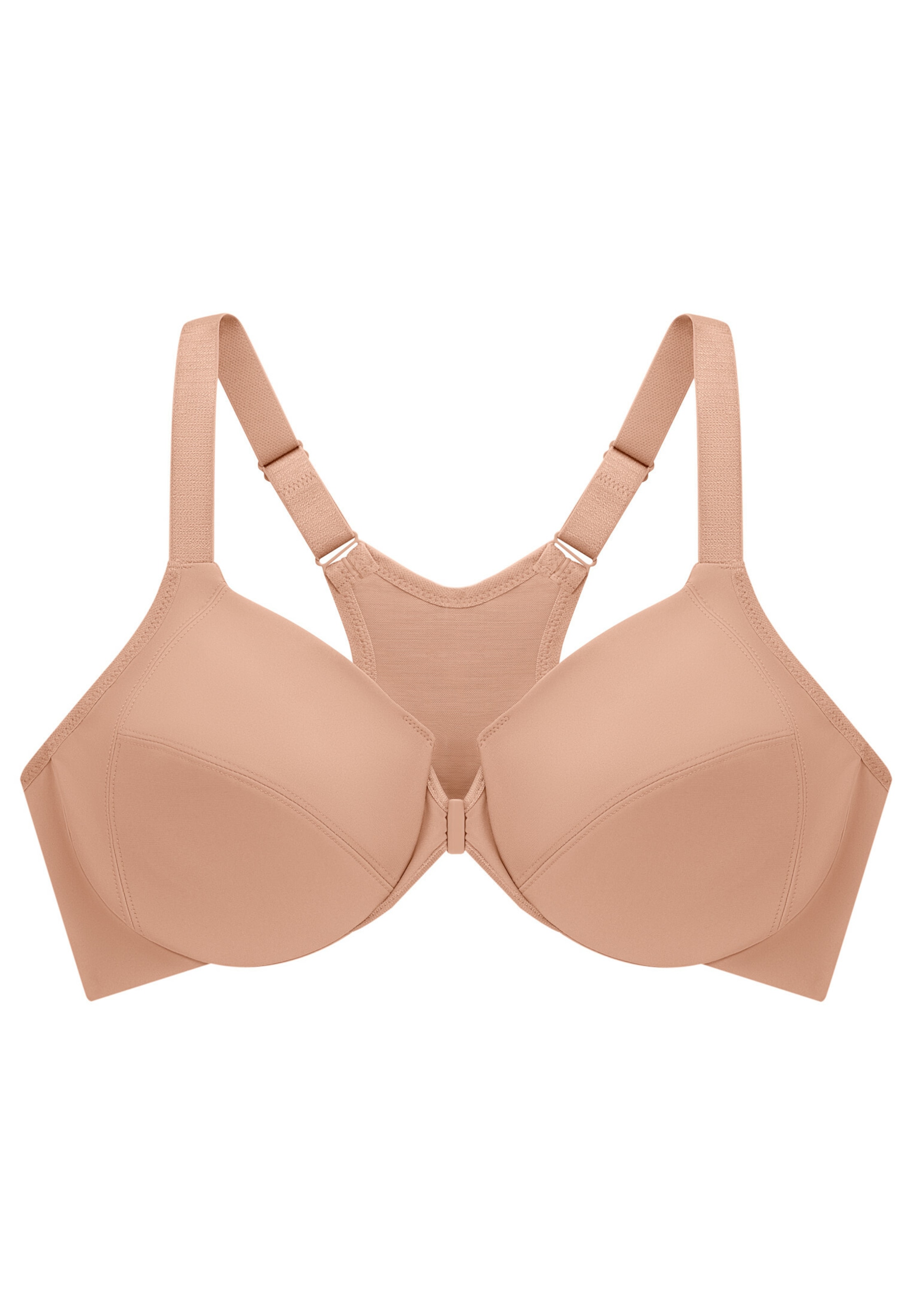GLAMORISE Minimiser Bra in Brown: front