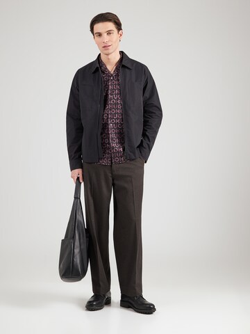 HUGO Regular fit Overhemd 'Ellino' in Bruin