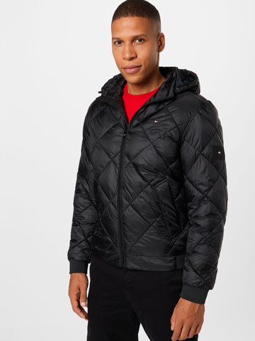 TOMMY HILFIGER Between-season jacket 'Diamond' in Black: front