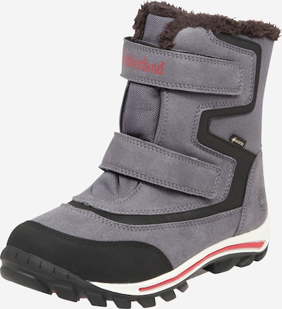 Sniego batai iš TIMBERLAND, spalva – pilka / raudona / juoda, Prekių apžvalga