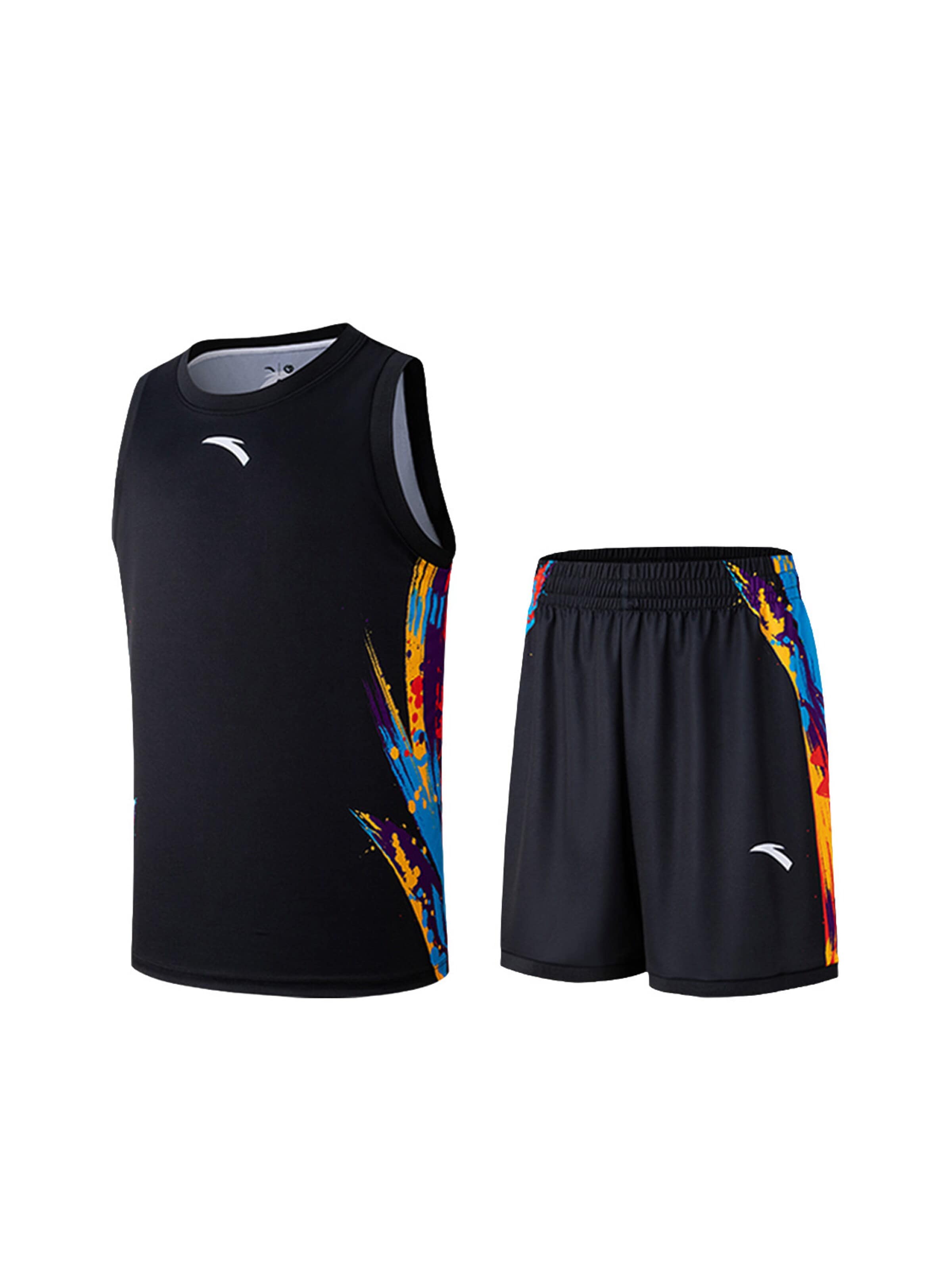 ANTA Sportanzug 'ANTA Basketball Game Suit'‌ in Schwarz: Vorderseite