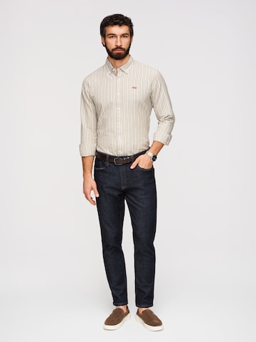 Ombre Regular fit Zakelijk overhemd in Beige