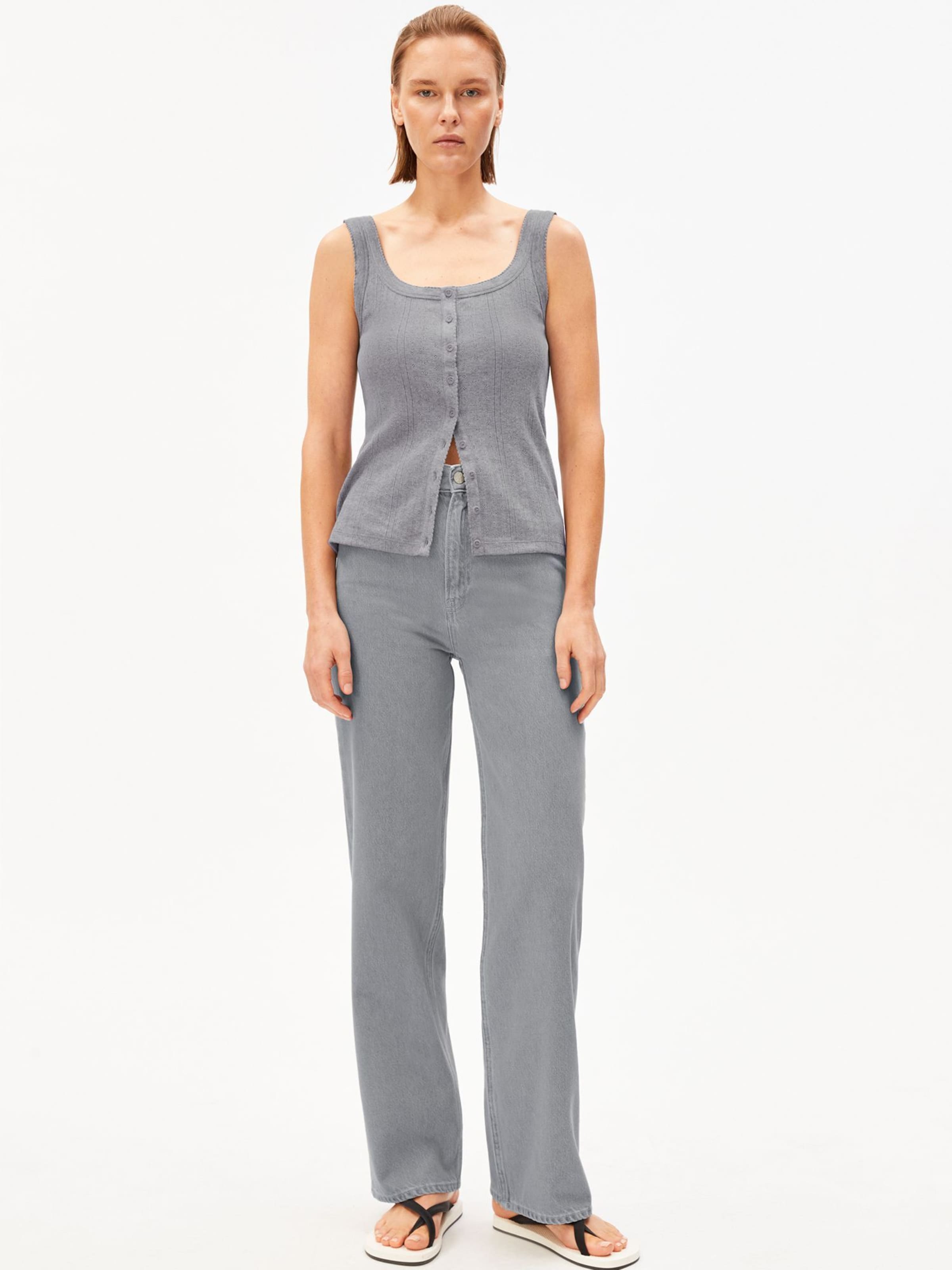 ARMEDANGELS Regular Jeans in Grey: front